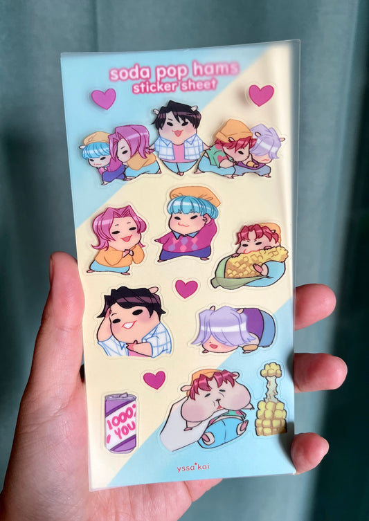Soda Pop Hams Sticker Sheet