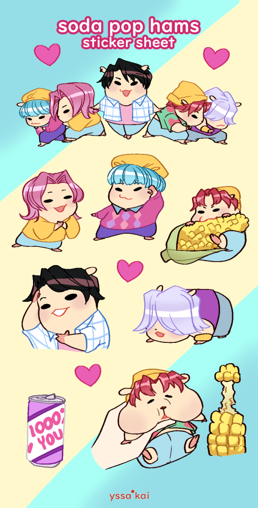 Soda Pop Hams Sticker Sheet