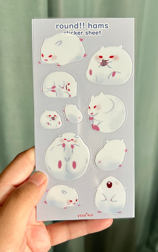 Round Ham sticker sheet