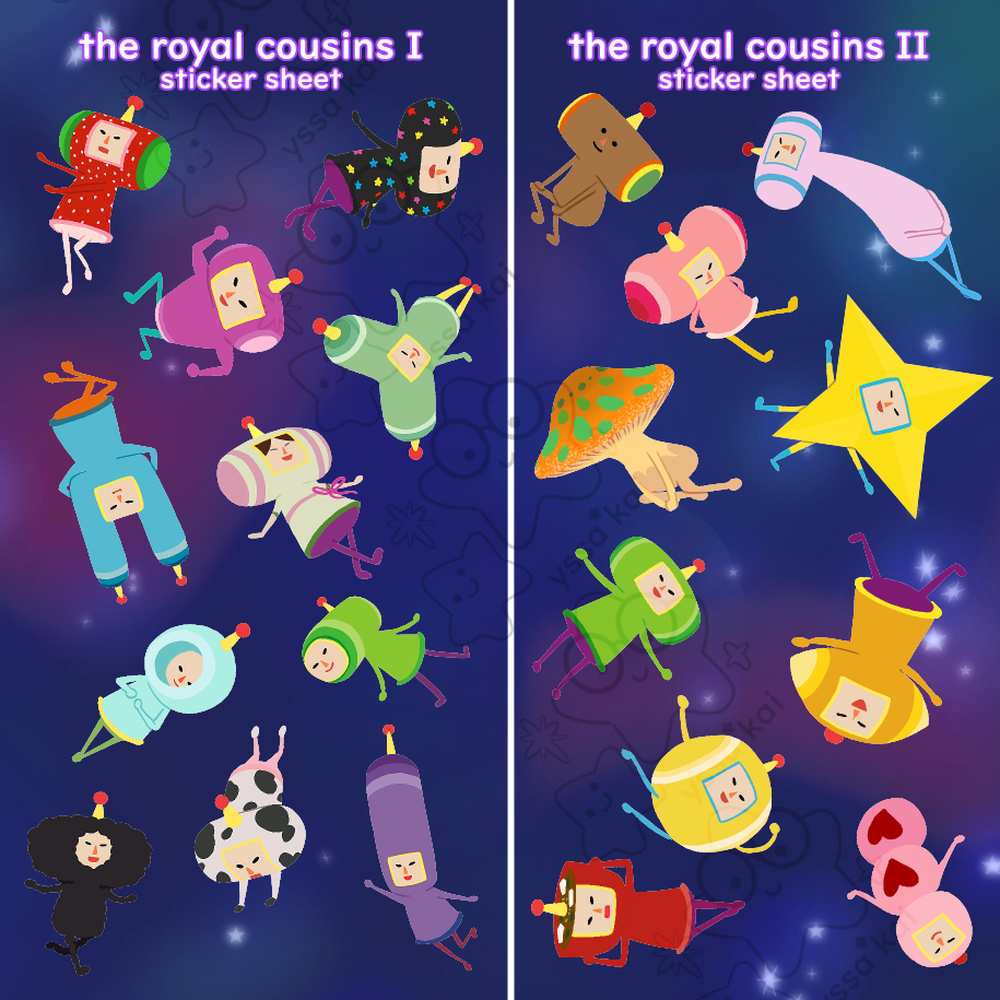 The Royal Cousins Sticker Sheets