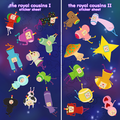 The Royal Cousins Sticker Sheets