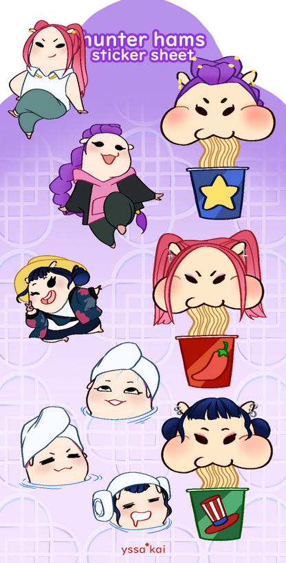 Hunter Hams Sticker Sheet